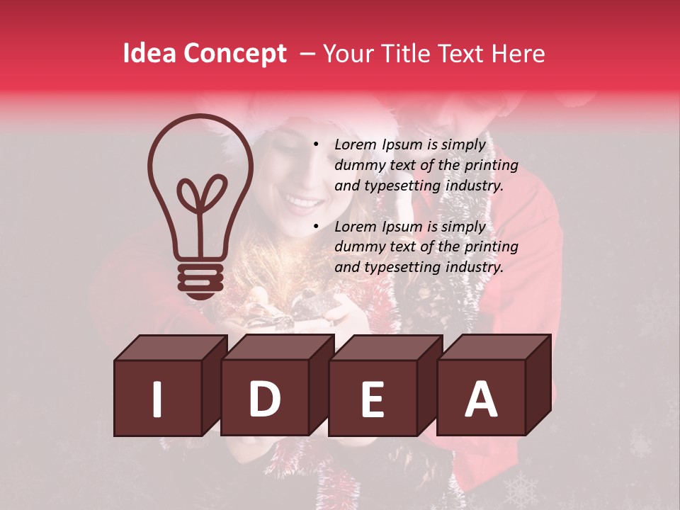 Christmastime Family Snow PowerPoint Template