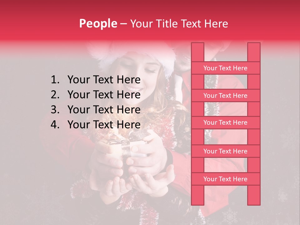 Christmastime Family Snow PowerPoint Template