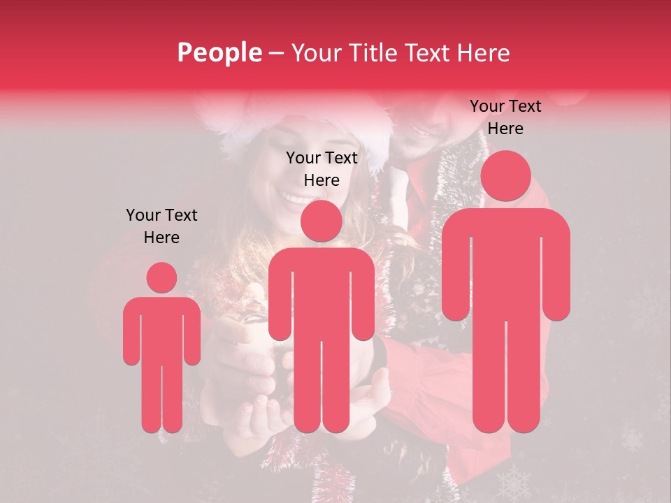 Christmastime Family Snow PowerPoint Template