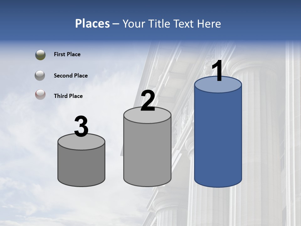 Legal Building Grecoroman Column Symbol PowerPoint Template