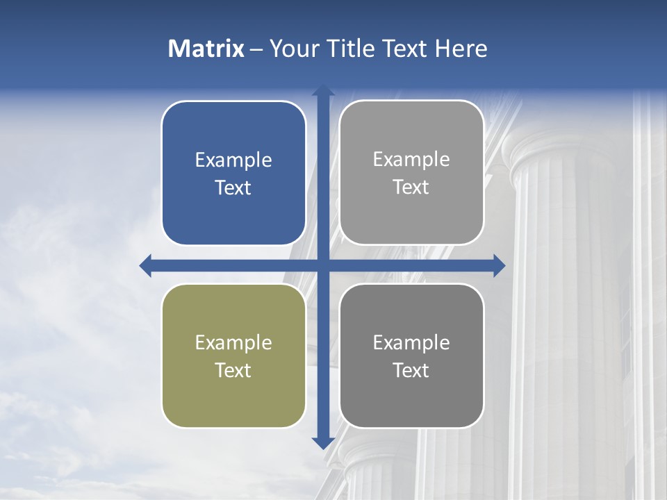 Legal Building Grecoroman Column Symbol PowerPoint Template