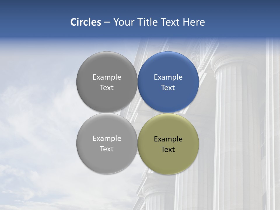 Legal Building Grecoroman Column Symbol PowerPoint Template