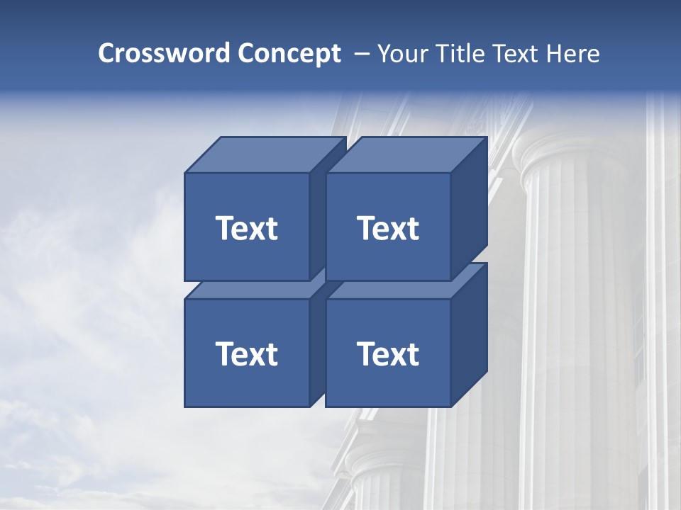 Legal Building Grecoroman Column Symbol PowerPoint Template