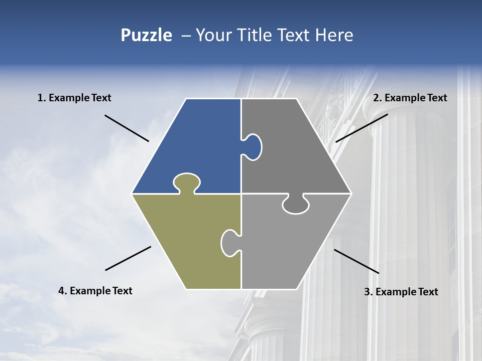 Legal Building Grecoroman Column Symbol PowerPoint Template