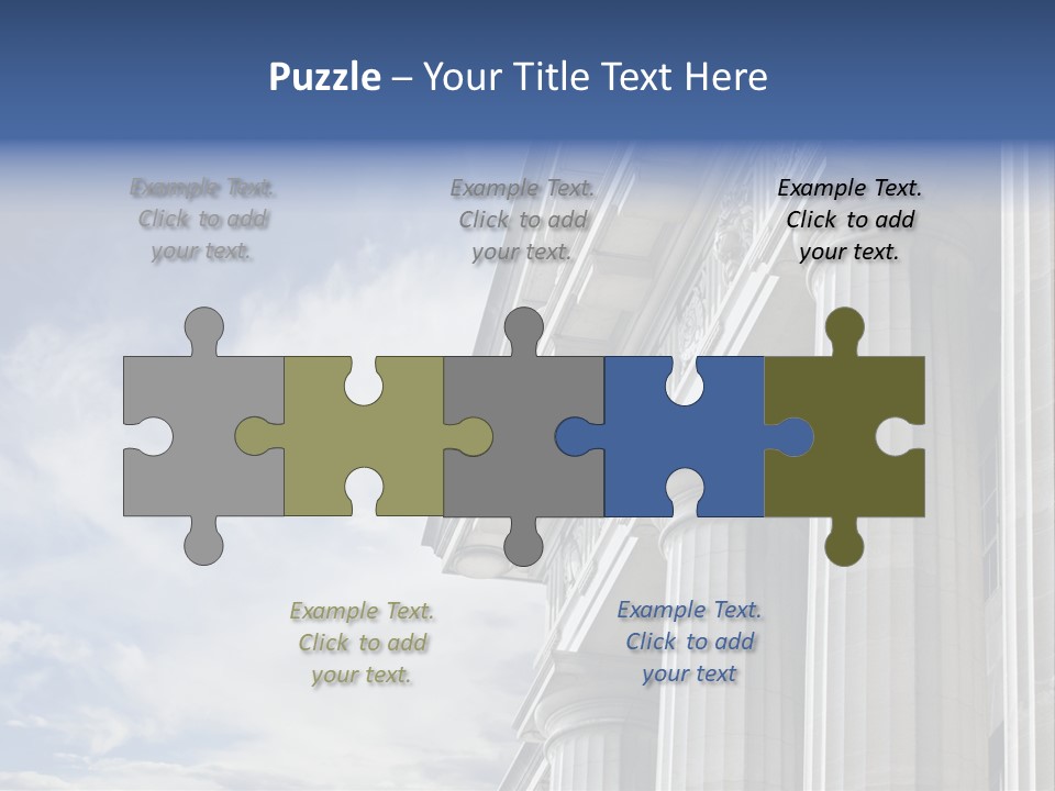 Legal Building Grecoroman Column Symbol PowerPoint Template