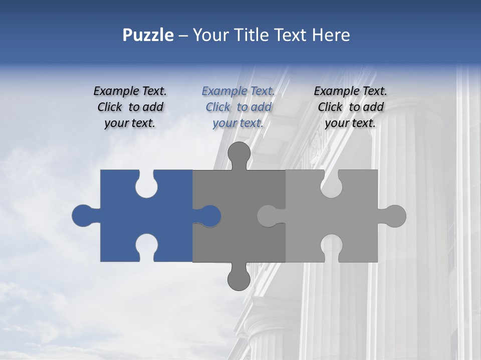 Legal Building Grecoroman Column Symbol PowerPoint Template