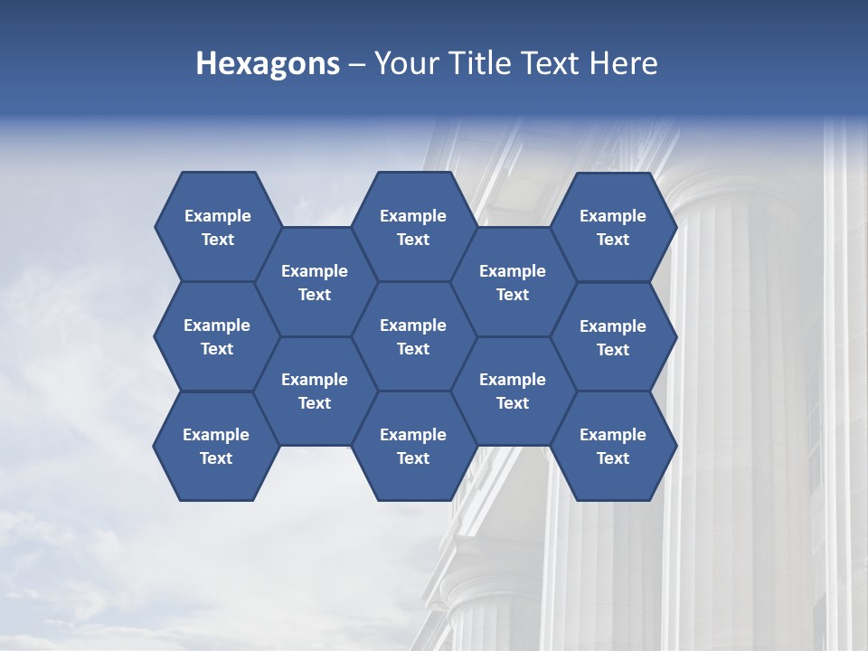 Legal Building Grecoroman Column Symbol PowerPoint Template