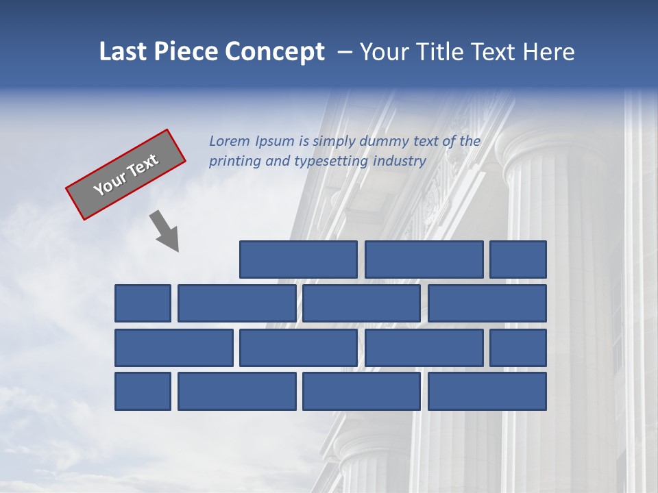 Legal Building Grecoroman Column Symbol PowerPoint Template