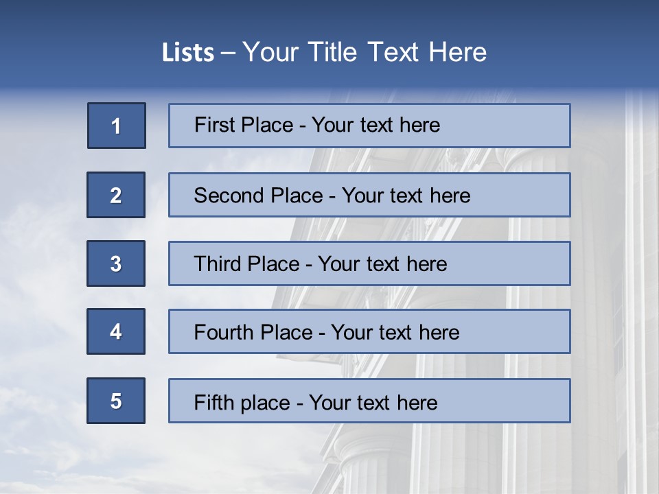 Legal Building Grecoroman Column Symbol PowerPoint Template
