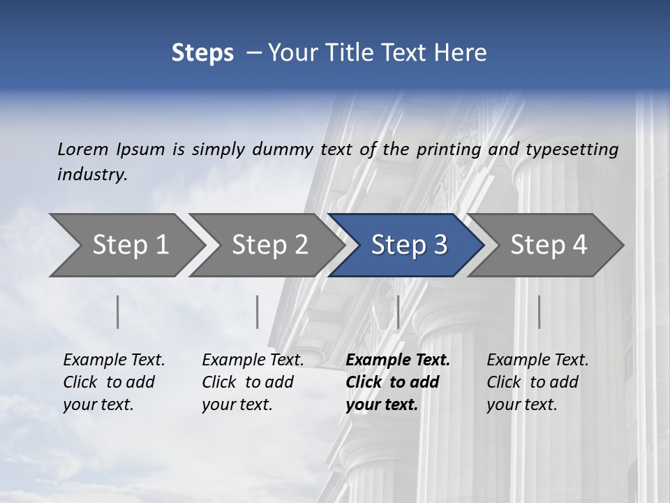 Legal Building Grecoroman Column Symbol PowerPoint Template