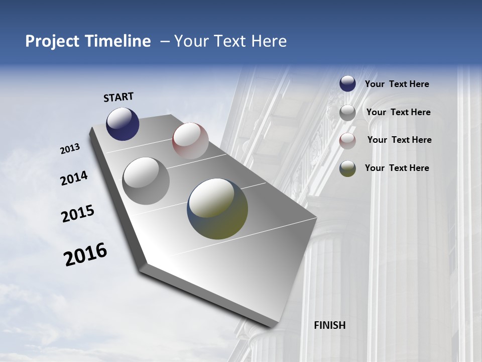 Legal Building Grecoroman Column Symbol PowerPoint Template