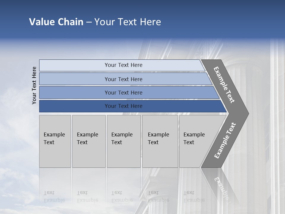 Legal Building Grecoroman Column Symbol PowerPoint Template