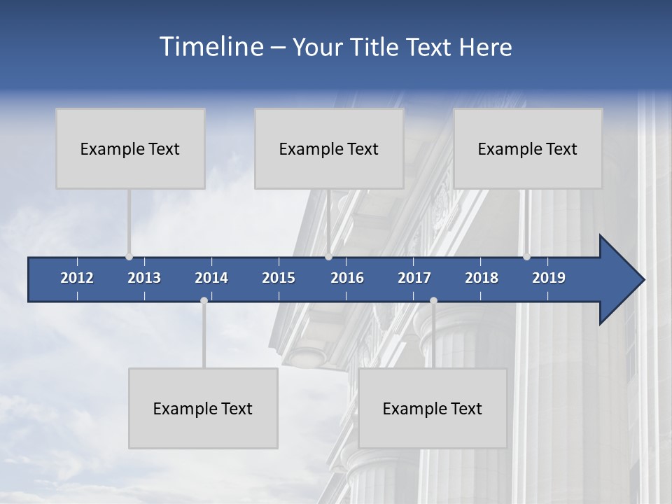 Legal Building Grecoroman Column Symbol PowerPoint Template