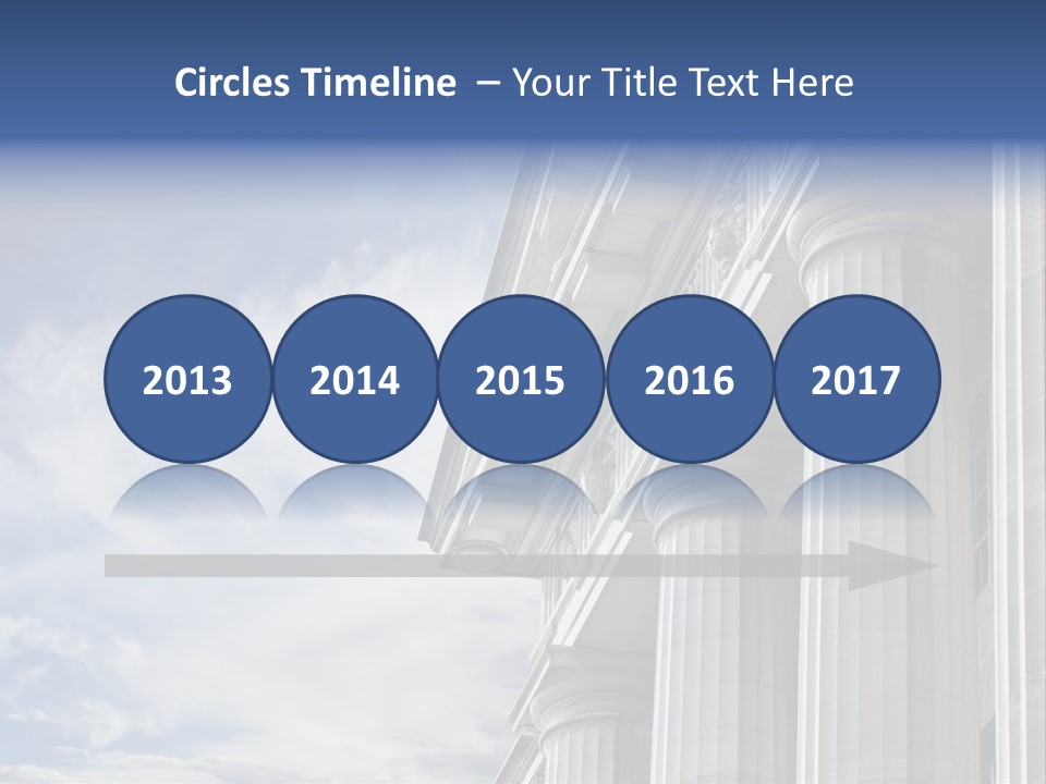 Legal Building Grecoroman Column Symbol PowerPoint Template