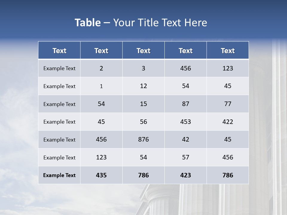 Legal Building Grecoroman Column Symbol PowerPoint Template