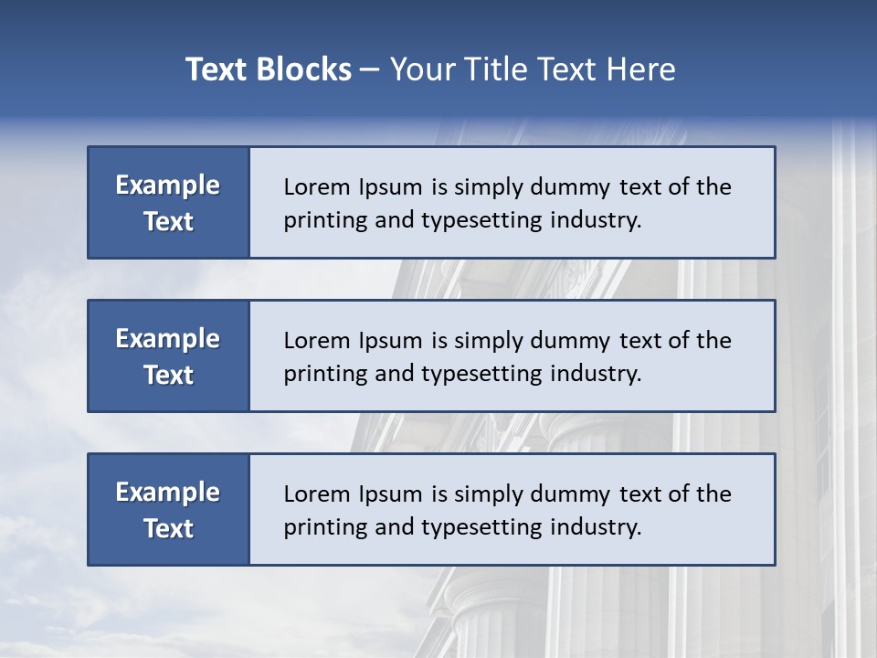 Legal Building Grecoroman Column Symbol PowerPoint Template