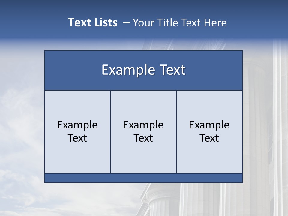 Legal Building Grecoroman Column Symbol PowerPoint Template