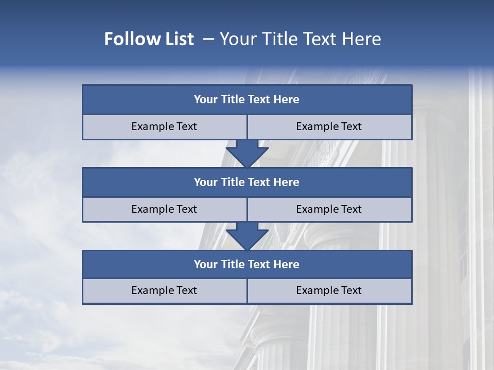 Legal Building Grecoroman Column Symbol PowerPoint Template