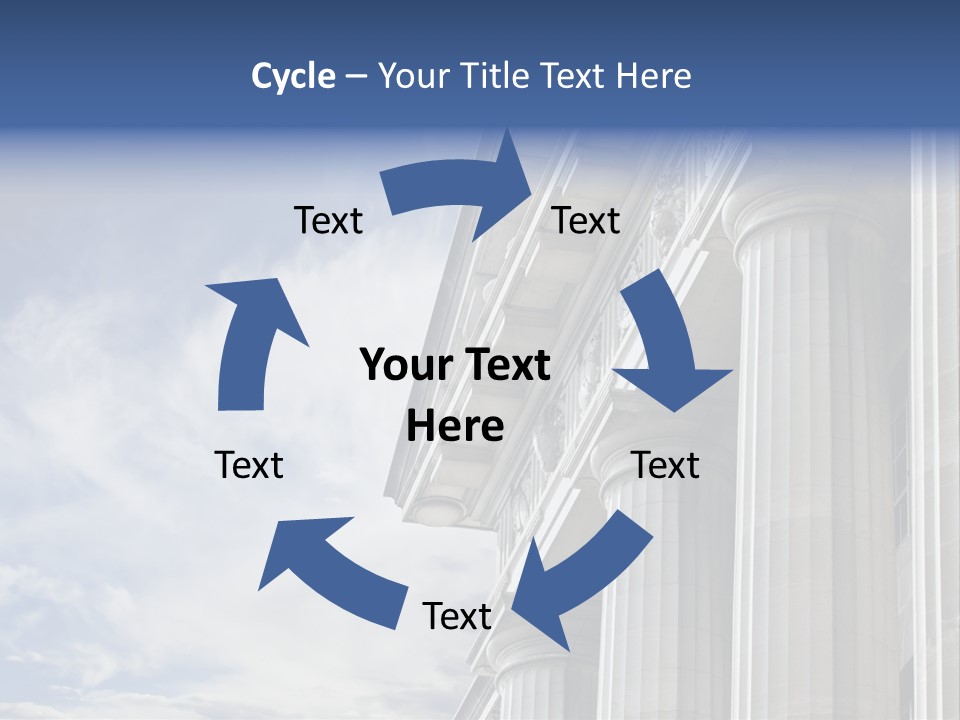Legal Building Grecoroman Column Symbol PowerPoint Template