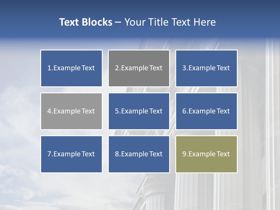 Legal Building Grecoroman Column Symbol PowerPoint Template