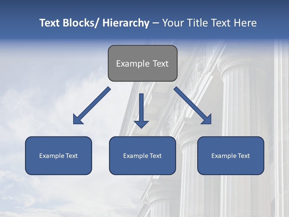 Legal Building Grecoroman Column Symbol PowerPoint Template