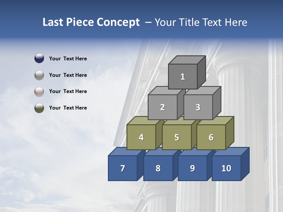 Legal Building Grecoroman Column Symbol PowerPoint Template