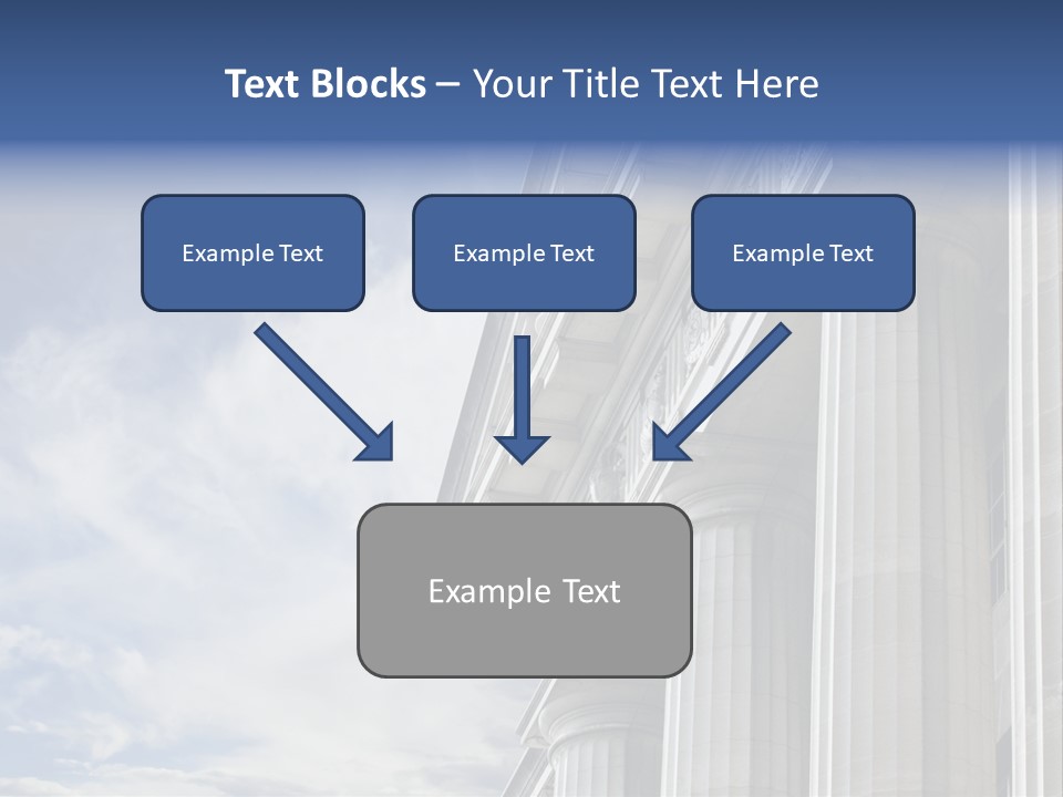 Legal Building Grecoroman Column Symbol PowerPoint Template