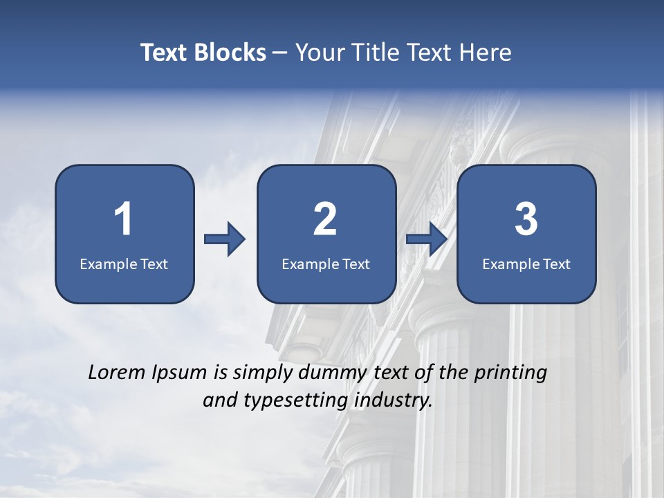 Legal Building Grecoroman Column Symbol PowerPoint Template