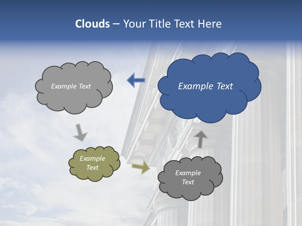 Legal Building Grecoroman Column Symbol PowerPoint Template