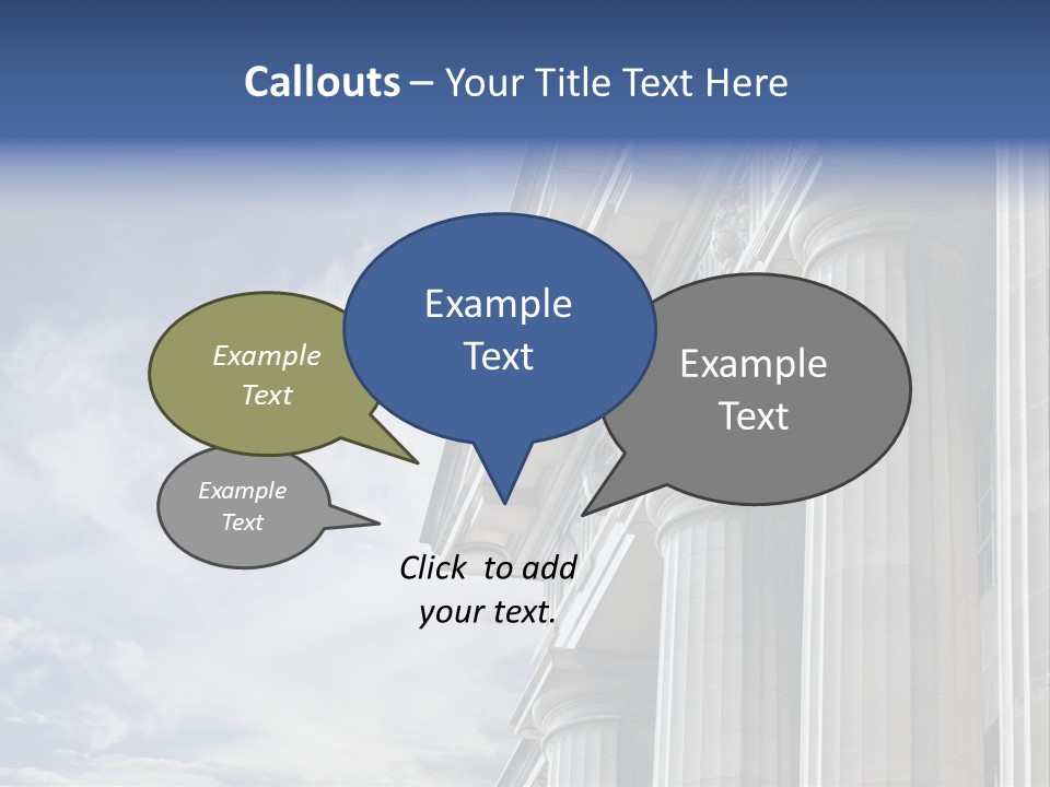 Legal Building Grecoroman Column Symbol PowerPoint Template