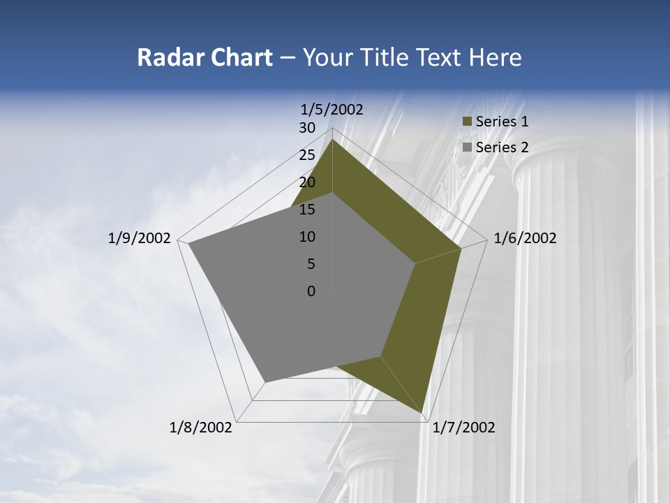 Legal Building Grecoroman Column Symbol PowerPoint Template