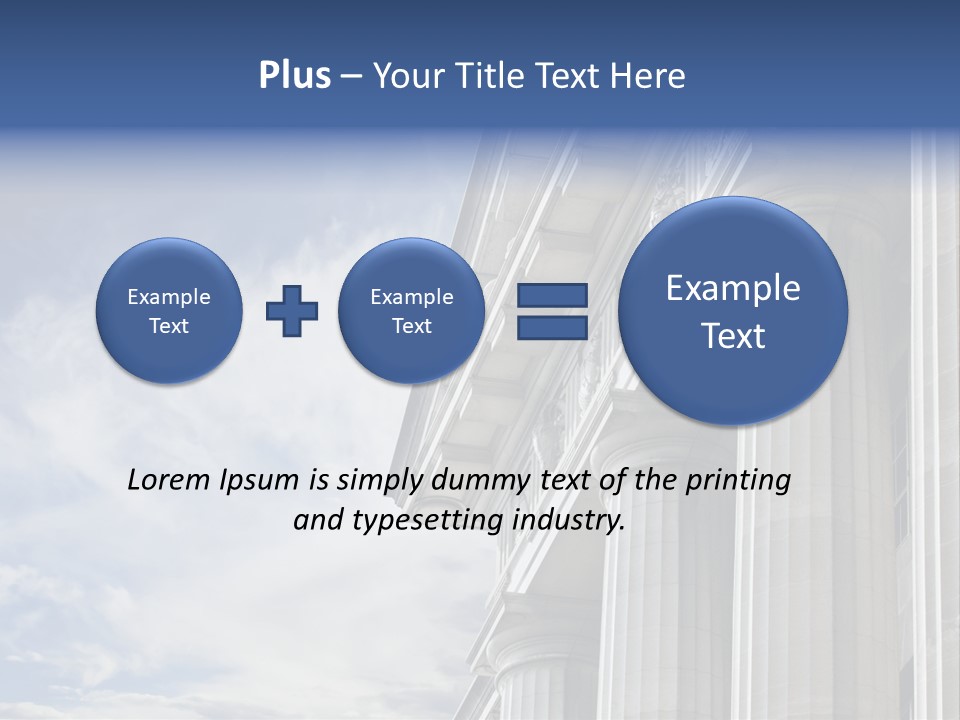 Legal Building Grecoroman Column Symbol PowerPoint Template