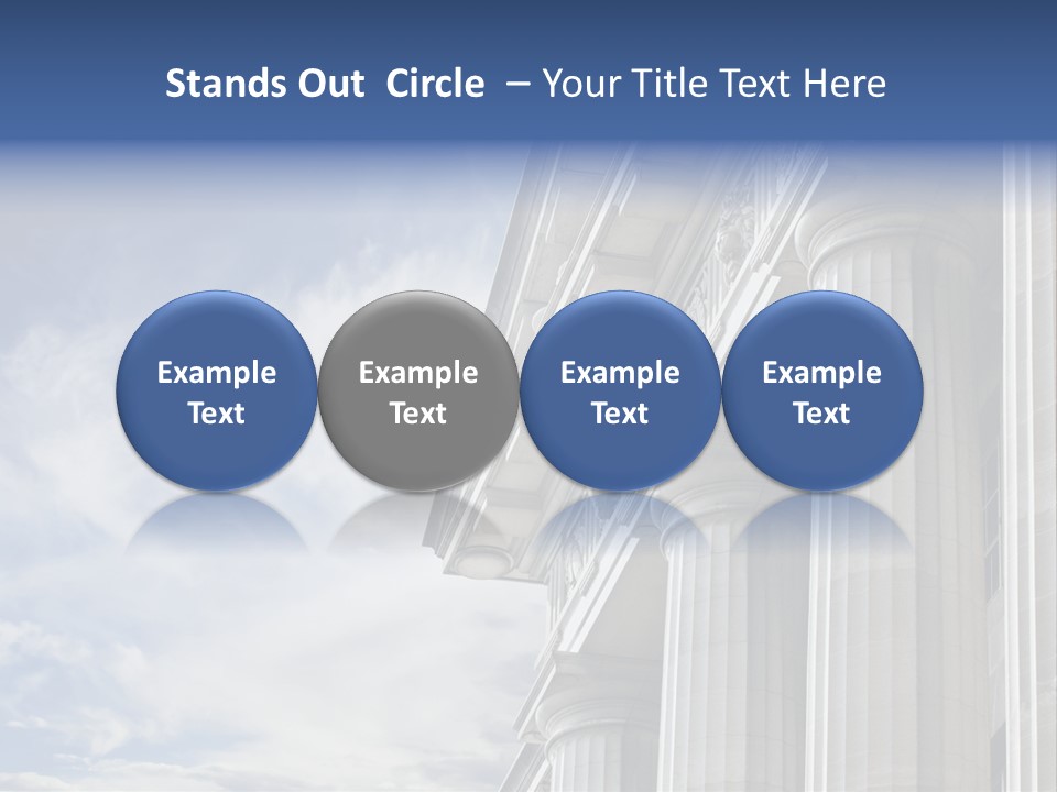 Legal Building Grecoroman Column Symbol PowerPoint Template