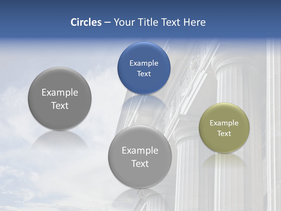 Legal Building Grecoroman Column Symbol PowerPoint Template