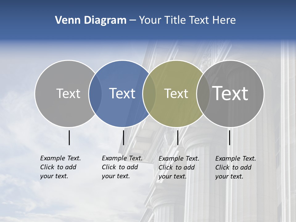 Legal Building Grecoroman Column Symbol PowerPoint Template