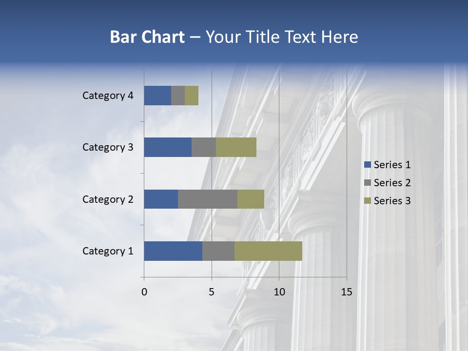 Legal Building Grecoroman Column Symbol PowerPoint Template