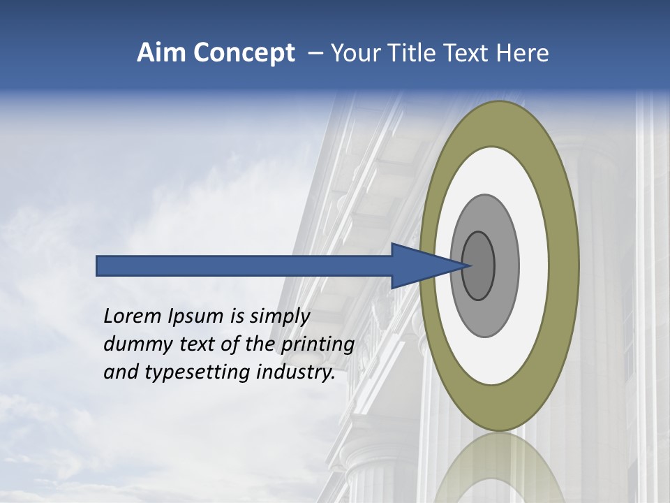 Legal Building Grecoroman Column Symbol PowerPoint Template
