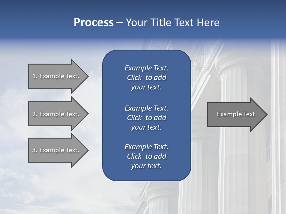 Legal Building Grecoroman Column Symbol PowerPoint Template
