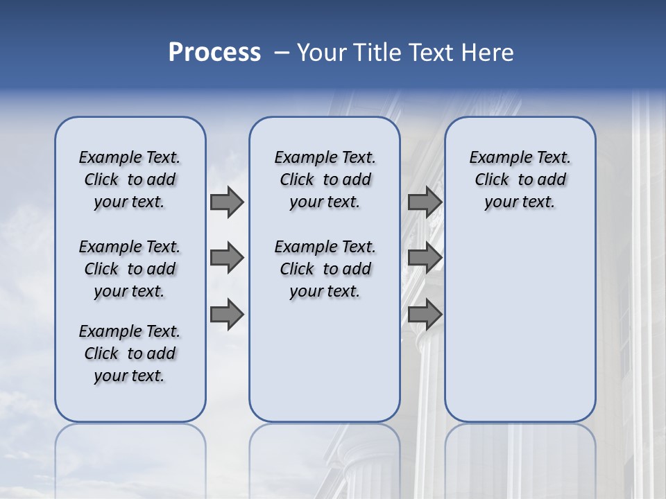 Legal Building Grecoroman Column Symbol PowerPoint Template
