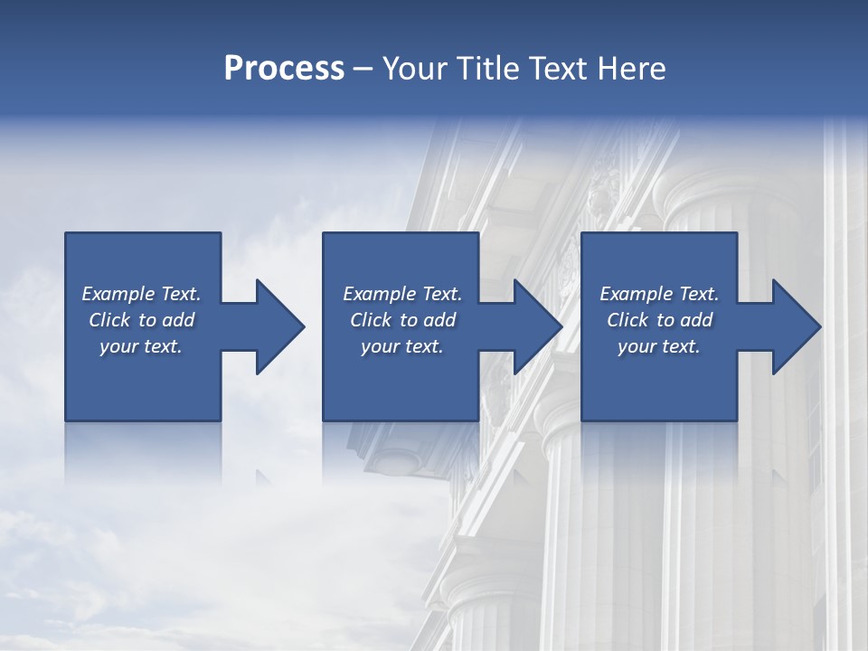 Legal Building Grecoroman Column Symbol PowerPoint Template