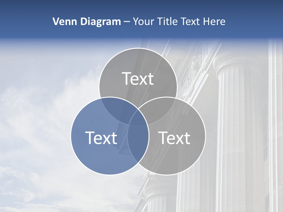 Legal Building Grecoroman Column Symbol PowerPoint Template