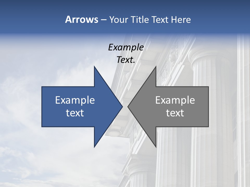 Legal Building Grecoroman Column Symbol PowerPoint Template