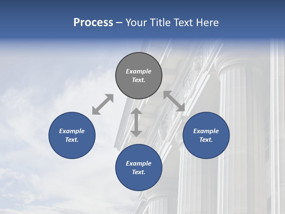 Legal Building Grecoroman Column Symbol PowerPoint Template