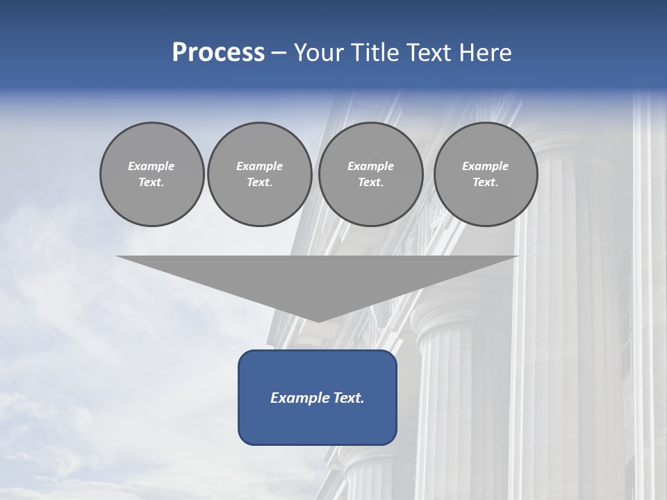 Legal Building Grecoroman Column Symbol PowerPoint Template