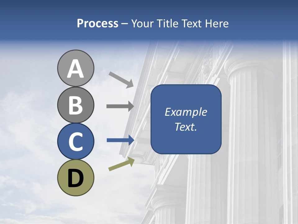 Legal Building Grecoroman Column Symbol PowerPoint Template