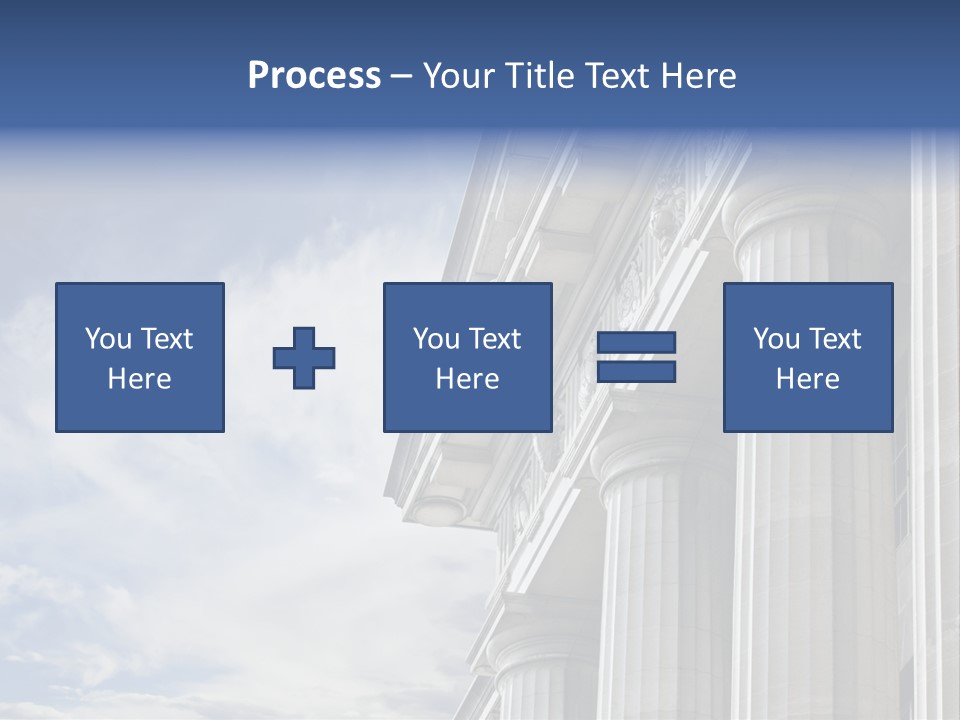Legal Building Grecoroman Column Symbol PowerPoint Template