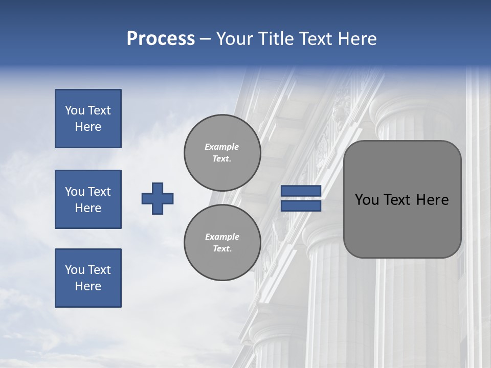 Legal Building Grecoroman Column Symbol PowerPoint Template