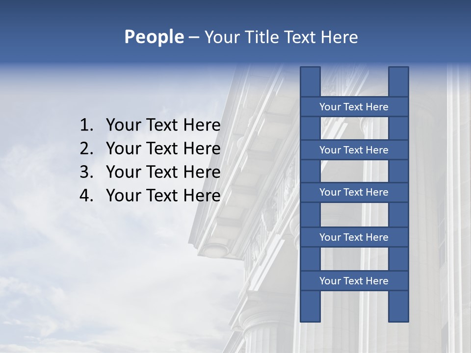 Legal Building Grecoroman Column Symbol PowerPoint Template