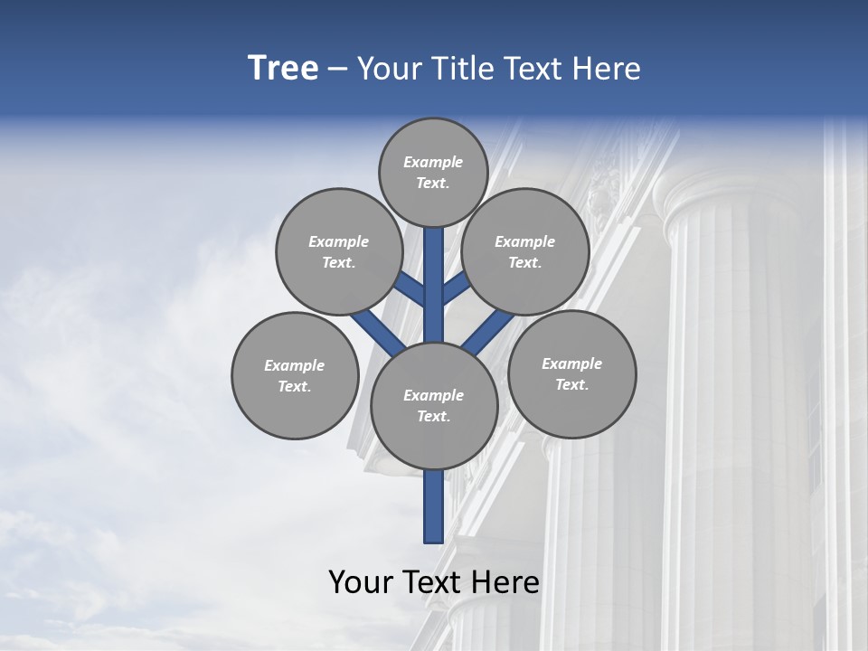Legal Building Grecoroman Column Symbol PowerPoint Template