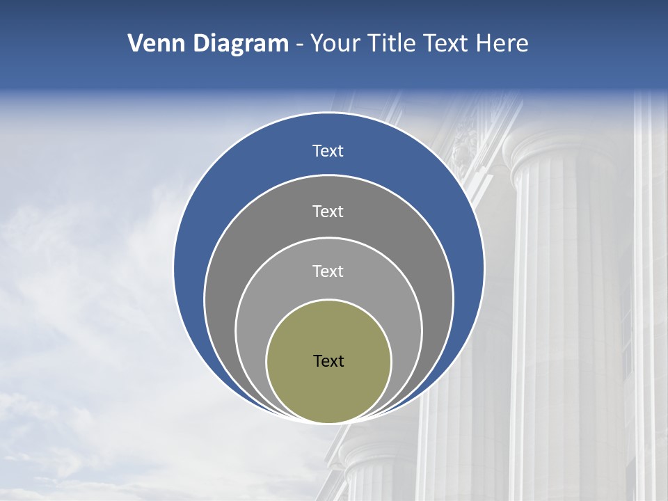 Legal Building Grecoroman Column Symbol PowerPoint Template